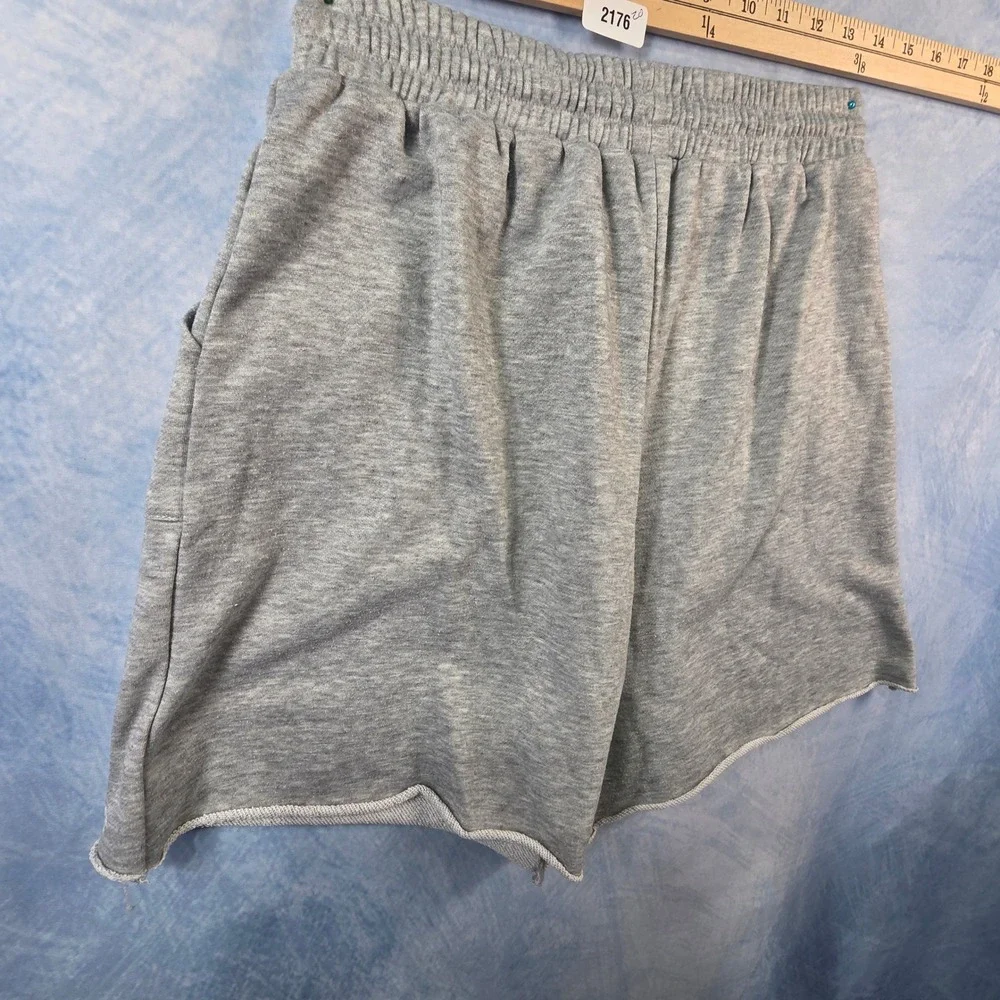 Princess Polly‎ XX Gray NYC Sweat Shorts Elastic Drawstring Waist Raw Hem Size 6